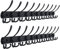 Dseap Garderobenleiste mit 10 haken, schwerlast 96cm Lang garderobenhaken, edelstahl wandgarderobe, kleiderhaken wand, hakenleiste garderobe für mantel hut handtuch handtasche,schwarz,2er-set