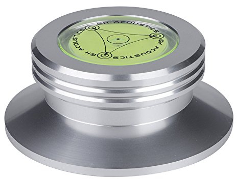 Garsent LP Turntables Disc Stabilizer, Aluminium 120g Schallplattengewicht Plattenklemme Drehscheibe Record Weight für Plattenspieler, schwarz