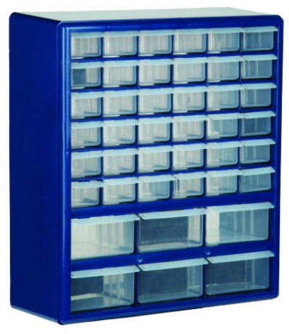 42 Multi Drawers Bin Rack Parts Organiser Storage Cabinet Toolcraft Box Wall