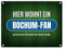 Hier wohnt ein Bochum-Fan Metallschild mit Rasen Motiv Fußball Bochum Tor Sport