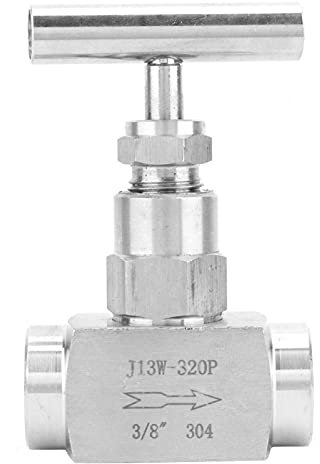 Female Thread, BSPP Female Thread Straight Needle Valve with Straight ball valve, Water Flowing Regulation for Water Transmission(3/8in)