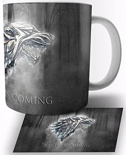 TusRelojes Game Of Thrones House Stark Tasse en Céramique Blanche 325ml Mug