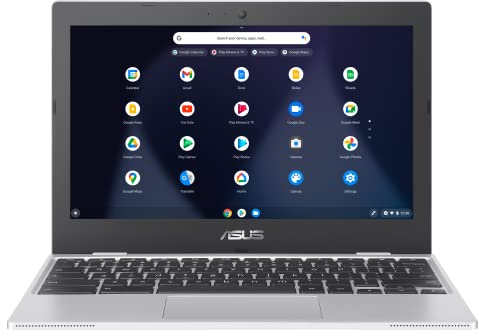 Asus Chromebook CX11 Entry Laptop | 11,6 HD matt Display | Intel Celeron | 4 GB RAM | 64 GB SSD | HD Graphics 500 | Chrome OS | QWERTZ Tastatur | Silver |