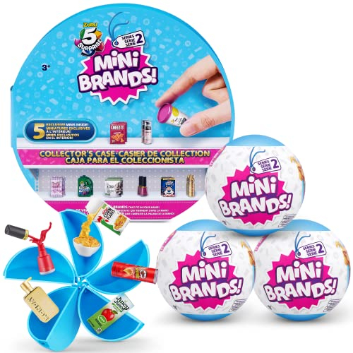 Mini Brands Series 2 Starter Kit, Collector Case Combo Pack (1 Case & 3 Capsules) by Zuru