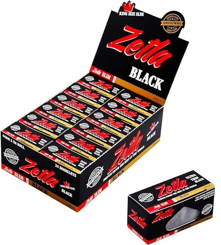 Rolling Papers Zetla Black Roll - Zigarettenpapier 24 Heftchen (Size 5000x44mm)