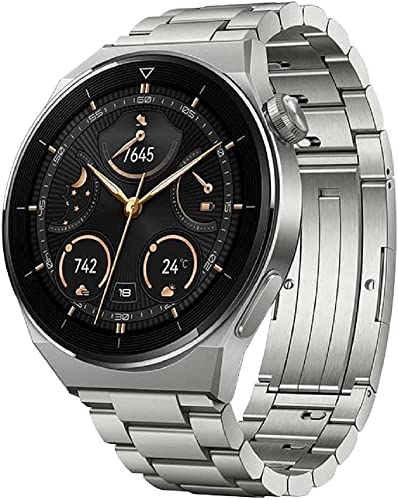 HUAWEI WATCH GT 3 Pro 46 mm Smartwatch Orologio Uomo, Quadrante in Vetro Zaffiro, Monitoraggio della Salute 24h, SpO2, Durata Batteria 14 Giorni, 5ATM, GPS, Versione italiana, Titanio