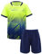 Yeahdor Kinder Jungen Sport Kleidung Set Kurzarm Sportshirt mit Kurz Hose Loose Fit Fußball Basketball Sportanzuzg Trainingsanzug Ba Leuchtendes Grün 158-164