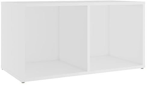 vidaXL TV Cabinet Indoor Entertainment Centre Bedroom Furniture Living room Furniture TV Stand TV Unit Chipboard 72x35x36.5 cm White