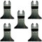Pack of 5 x 65mm Wide Coarse Oscillating Multi Tool Blades/Wood Cutter Saw Blades Set Compatible with Dremel Fein Multimaster Makita Stanley Worx Dewalt Multi Tool Etc Curved Multitool Blade