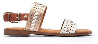 Pikolinos Flache Sandalen in Leder ALGAR für Frauen Farbe Blanco