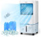 COSTWAY Rafraîchisseur d'Air Silencieux 4 EN 1,Climatiseur Mobile sans Évacuation 20L,65W,Auto-Oscillation,Refroidissement,Ventilateur,Humidificateur,Purificateur,2 Pain de Glace,Mini Clim Portable