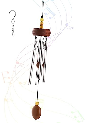 Hianjoo Windspiele für Draußen, Mini Metal Windglockenspiel, 11 Inch 4 Aluminiumle Legierung Röhren Windspiele für Garten Heimdekoration Geschenke