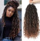 1B/30, 45cm 18/ RIVER LOCS / 500G / 5 pieces d'extentions de cheveux pour tresses au crochet/par pièce 100G / aspect naturel PREMIUM 1B/30 + BONNET DE DOUCHE, CROCHET ET BIJOUX OFFERT