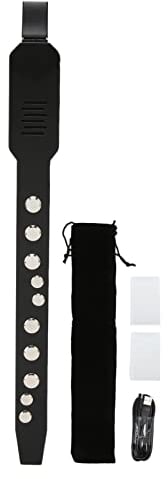 Instrumento de Viento Digital Conectividad Midi, Mini Instrumento de Viento Electrónico con 10 Tonos y 12 Acompañamientos, Instrumento de Viento Midi Recargable con Altavoces (Negro)