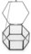 SUMTree Schwarz Schmuckschatulle Metall Glas Schmuckbox Glasbox Schmukkiste Schmuckkoffer Geschenk Muttertag Hochzeit Geburtstag Weichnachten Schmuckaufbewahrung Ring Schmuck(Sechseck Mittel)