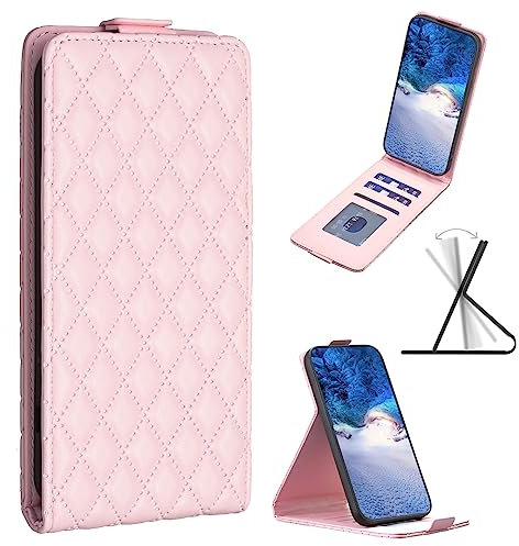 Wuhaizher for iPhone SE 2022 & 2020 Case iPhone 8/7/6 Case Shockproof PU Leather Flip Wallet Phone Case for Women Girls with Card Holder Folding Stand Magnetic Protect Vertical Flip Down Cover, Pink