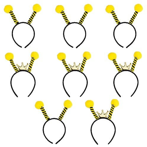JNAWA Lot de 8 serre-têtes d'antenne insectes pour cosplay, accessoires de photo pour Halloween, fête d'anniversaire