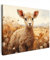 MuchoWow© Leinwandbild 80x60 cm Dekoration Wohnzimmer Bilder Aufhängen Wall Decoration Living Room Wohnungs Deko Moderne Vintage - Schafe - Lamm - Blumen - Berge - Natur - Tiere