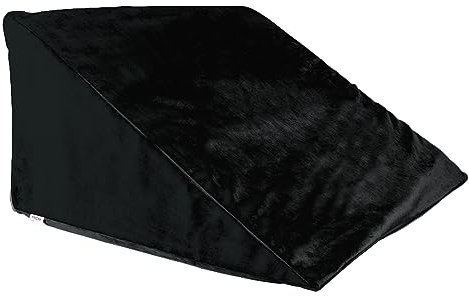 beties Samt&Sonders Serie, Keilkissenhülle ca. 62x49x30 cm in schwarz mit dekorativer Jeansnaht, aus deutschem Unternehmen in hochwertiger Qualität