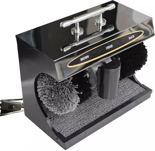 MegLob Cireuse De Chaussures Entièrement Automatique, Cireuse De Chaussures À Induction Automatique, Cireuse De Chaussures Électrique, Polisseuse De Chaussures, Nettoyant pour Chaussures,Noir