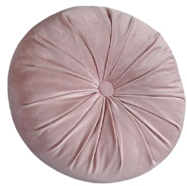 DOTBUY-SHOP Rund Sitzkissen, Samt Retro Sitzkissen Widerstandsfähige & Robuste Stuhlkissen Kinder Komfortabel Sitzpolster für Garten, Büro (35X35cm,Rosa)