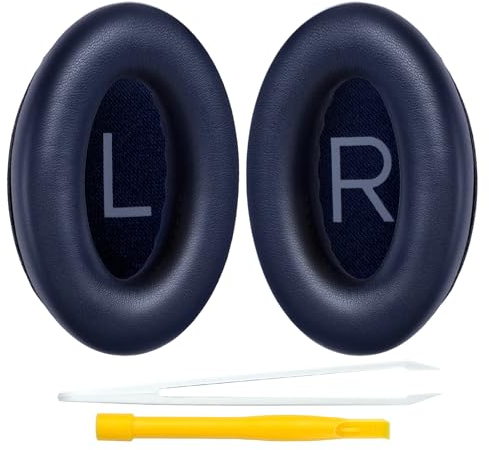 YOCOWOCO Ersatz-Ohrpolster für Bose QuietComfort 45 (QC45)/QuietComfort SE (QC SE)/neue QuietComfort kabellose Over-Ear-Kopfhörer, Ohrpolster mit weichem Leder und dickerem Memory-Schaum
