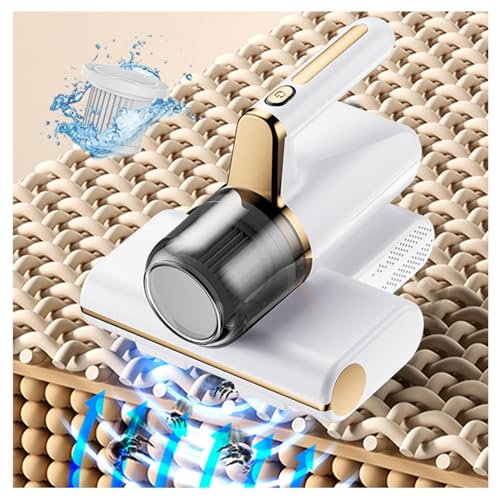 GeRRiT Nettoyeur Tapis Et Canapé, éLimine 99,9% des BactéRies, AllergèNes, Acariens Aspirateur Laveur Canapé avec LumièRe UV Et Vibration Aspirateur Acarien pour Le Nettoyage,White