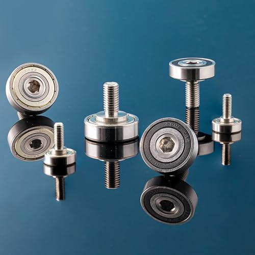 10stk 12×4/1×M4×8 Edelstahl-Bolzen 304 mit Lager, Legierungsstahllagerrolle, Schraubenschienenführungsräder, Riemenscheibenschrauben (Metallabdeckung)