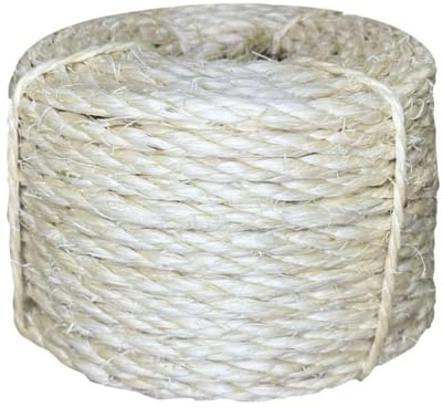 ZEYUAN Corda in Sisal 100% 6 mm 25 m,Corde,Fili e Catene,Cavi e funi,Corda Intrecciata,Cima per Ancoraggio e Ormeggio-155012