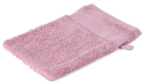 liebling Waschhandschuh, 100% hochwertige Baumwolle, Serie Miami, 17 x 24 cm, waschbar & trocknergeeignet, Farbe: Altrosa