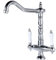 Wasserhahn Küche Chrom,Hoch Waschtischarmatur Retro,Antikes Zweigriffmischer Badezimmer Waschbecken, Mischbatterie Hochdruck Küchenspüle Armatur,Küchenarmatur 360° Drehbar aus Messing