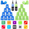homdat Stacking Cup,24pcs Sports Plastic Stack Cups, Speed Stack Training Game Toys for Boys Girls Kids,Stacking Cups with Carry Bag (Blue and Green)