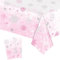 LUVDECO 2 Stück Schneeflocke Tischtuch Weihnachten Rosa Blau Winter Tischtuch Rechteckig Tisch Läufer Weihnachten Startseite Dekoration Urlaub Winter für Tisch Dekoration Abendessen Party (pink)