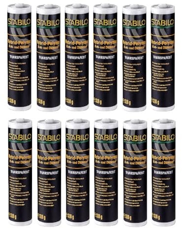 12x Hybrid-Polymer Kleb- und Dichtstoff 290ml - Crystal/transparent | Universalkleber, Alleskleber, Montagekleber, Kleber | 12 Stück