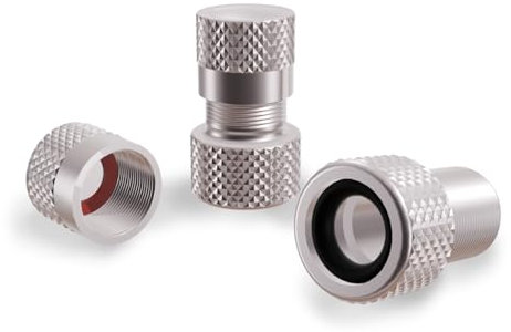 Shredr. Presta Ventil-Adapter Set | Adapter französisches Ventil auf Auto Ventil | hochwertiges Aluminium (Silber)