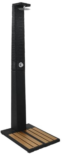 Vetnasa Doccia da Giardino in Polyrattan e WPC, Piscine e Spa (14,85KG)