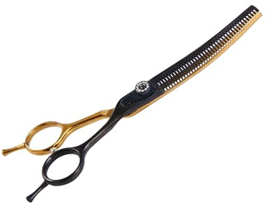 7 Curved Thinner Dog Scissor, Curved Blender Scissors, 40 Teeth