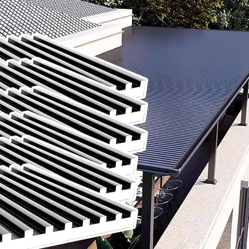 Elitix Corrugated Roofing Panels for Pergola Greenhouse, Balcony Ceiling Cover Replacement Can Insulated & Uv Protected, All-weather Roof Deck Inside Foam(6pc,L 180cm(5.9ft))