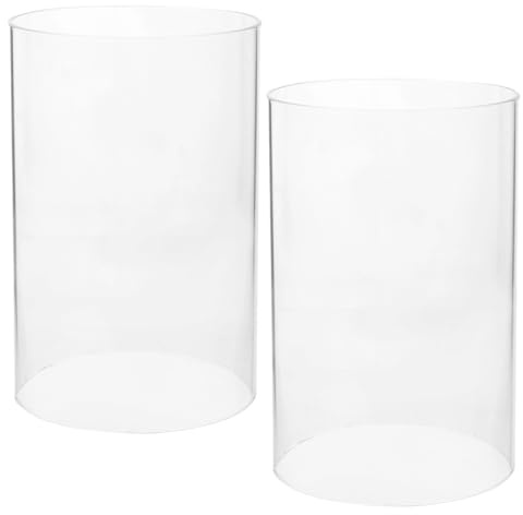 BESPORTBLE Winddichter Zylindrischer Kerzenhalter für Selbstgemacht und Dekoration Glaszylinder aus Glas 2 Stück Elegantes und Dekoratives Kerzenhalter Zubehör für Kerzen