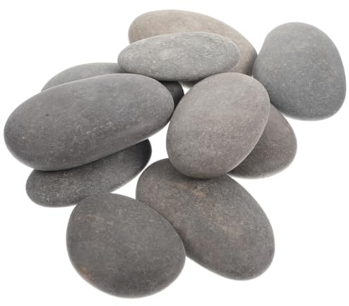 CIMAXIC 20Stücke Malsteine Glatte Flache Kieselsteine zum Bemalen Natürliche DIY Bastelsteine für Kunstprojekte für Dekoration und Pflanzenschmuck