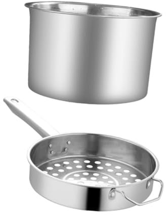 PEPLAYTAL 1 Set Professionale Acciaio Inossidabile con Ergonomico Scolapasta Versatile per Noodles Frutta e Utensile per Induzione e Uso