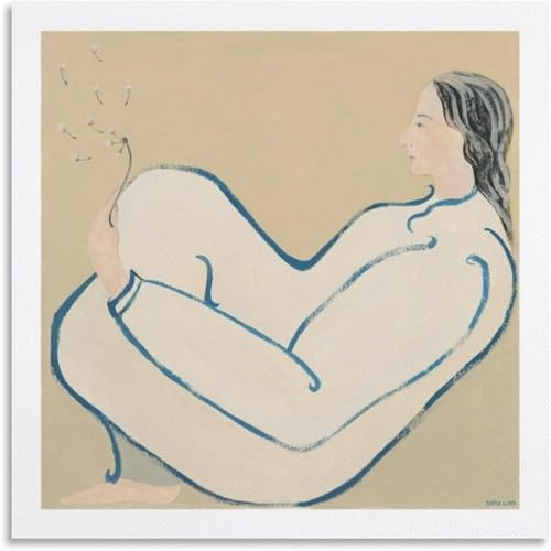 HKAHF AJWUQ Tracey Emin Poster 《Charakterlinien》Ausstellung Wandkunst Tracey Emin Leinwandmalerei Abstrakte Drucke Für Wohnzimmer Dekor Bild 30x30cmx1 Kein Rahmen