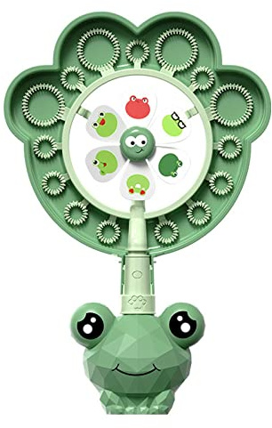 Hellery Kinder-Windmühlen-Blasenmaschine Bubble Blower Bunte Blase für Party Jungen, Frosch