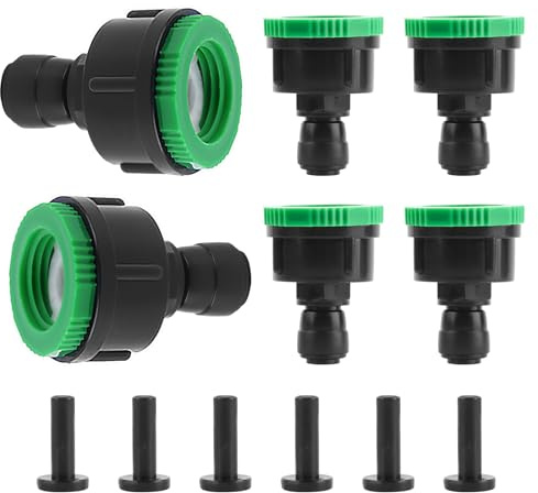 Kalolary 6 PCS 2-en-1 Raccord de Robinet, 1/2 et 3/4 vers Tuyau 1/4 | Connecteur de Robinet de Jardin, Raccord Rapide pour Système d’Irrigation Goutte à Goutte