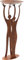 terracotta-toepfe-de Rost Skulptur doppelt mit Schale 96x40cm Metall Gartenfigur