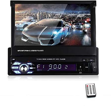 1 DIN 7 Pulgadas 1080P Reproductor de Radio estéreo para automóvil Soporte de Pantalla táctil LCD Función de Enlace de Espejo Manos Libres Bluetooth