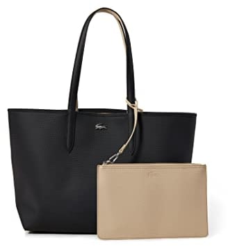Lacoste Damen Nf2142aa Einkaufstasche, Noir Krema, Einheitsgröße