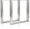 mina concept 2-2 Tischkufen Edelstahl – Tischgestell U-förmig – Außenmaße 70 x 72 cm – Profil 80 x 40 mm – 2 Stück