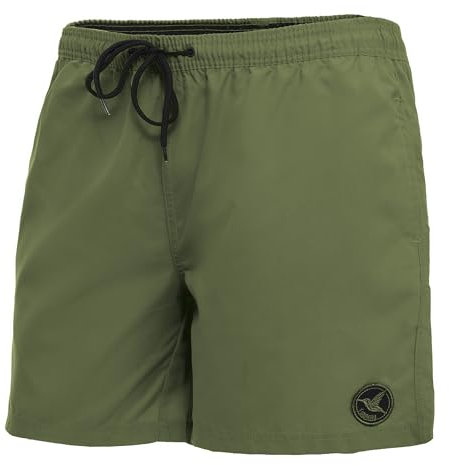 Ladeheid Badehose Herren Bequeme Badeshorts Lang mit Seitentaschen und Schnürchen, Badeshorts Herren mit Netzfütterung – Perfekt für Sommer, Strand und Schwimmbad – LA40-128 (Khaki, M)