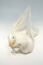 Schreiber Deko Hochzeitstauben-Paar mit Ringen / 18 cm/Weiss Glitzer